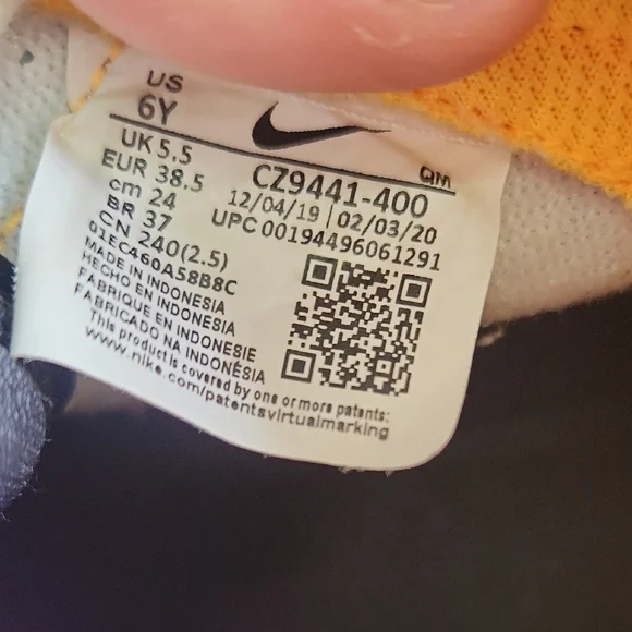 NIKE BLAZE MID  BATTLE BLUE MULTICOLOR CZ9441-400 SNEAKERS US 6Y - Picture 7 of 7